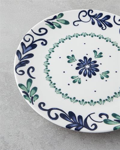 Сервиз за закуска и предястия Порцелан 18 части за 6 души Син