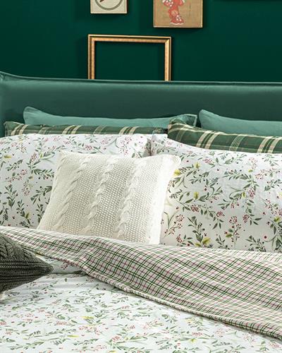 Mistletoe Спално Бельо Компле Единичен Размер, Памучен, Зелено, 160 X 220 Cm