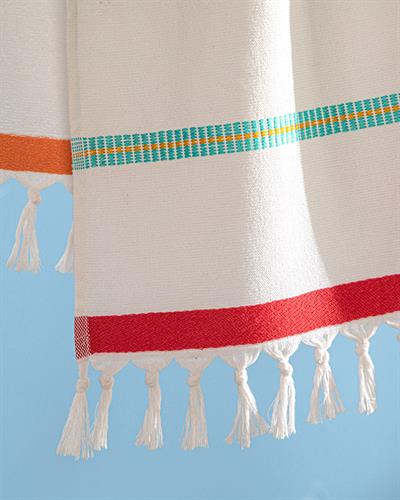 Misty Плажна Хавлия От Жакард, Памучен, Розово-Зелено, 75 X 150 Cm