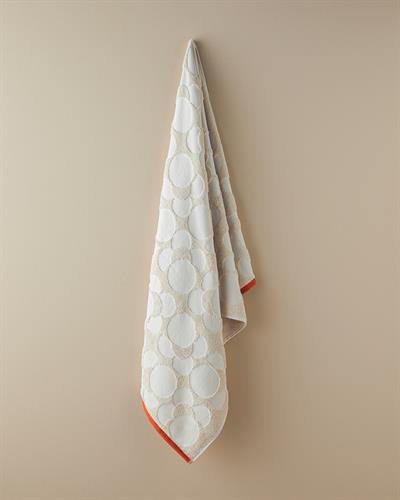 Mix Blend Кърпа За Баня Жакардов Памучен полиестер 70x140 см Бежов