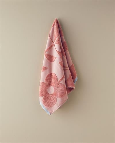 Mix Flowers Кърпа За Лице Жакардов Памучен полиестер 50x80 см Розов