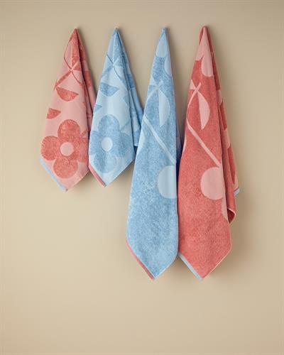 Mix Flowers Кърпа За Лице Жакардов Памучен полиестер 50x80 см Розов