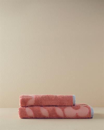 Mix Flowers Кърпа За Баня Жакардов Памучен полиестер 70x140 см Розов