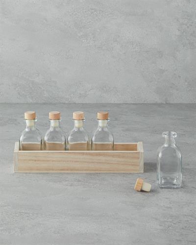 Mock Съд За Подправки 5 бр. Стъкло 100 мл Прозрачен