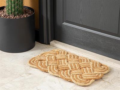 Moco Knitting Doorstep Mat 40x60 cm Natural - Yellow