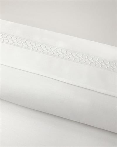 Modello Спален Комплект Двоен с бродерия Памук Сатен 200x220 см Бял