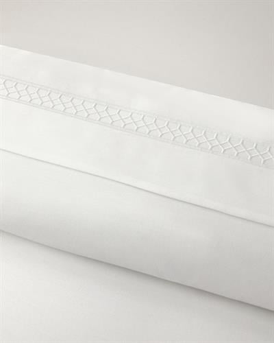 Modello Спален Комплект Кралски размер с бродерия Памук Сатен 240x260 см Бял