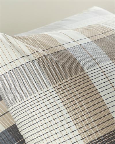 Modern Check Калъфка За Възглавница 2 бр. Памучен 50x70 см Морскосин