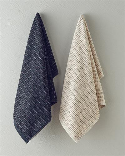 Modern Check Кърпа За Лице Памучен 50x80 см Черен