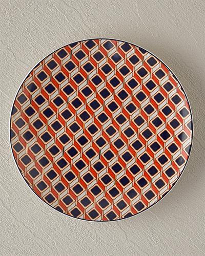 Modern Cube Чиния За Торта Костен порцелан 20 см Оранжев