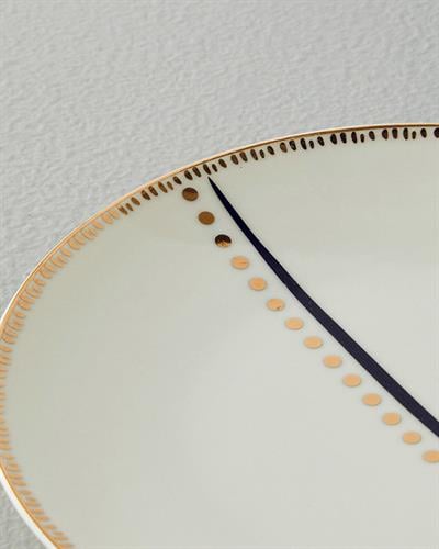 Modern Detail Чиния За Торта Костен порцелан 20 см Черен