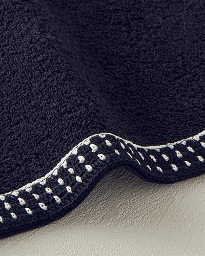 Modern Dots Кърпа За Лице С крошет Памучен 50x80 см Черен