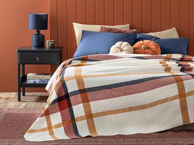 Modern Frame Одеало Двоен Размер, Жълто, 200 X 220 Cm