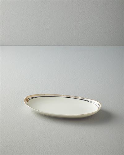 Modern Glow Плато Костен порцелан 25 см Бял