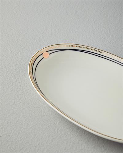 Modern Glow Плато Костен порцелан 25 см Бял