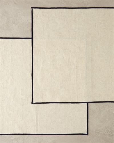 Modern Linen Салфетки За Гости 2 бр. Памук 35x35 см Кремав