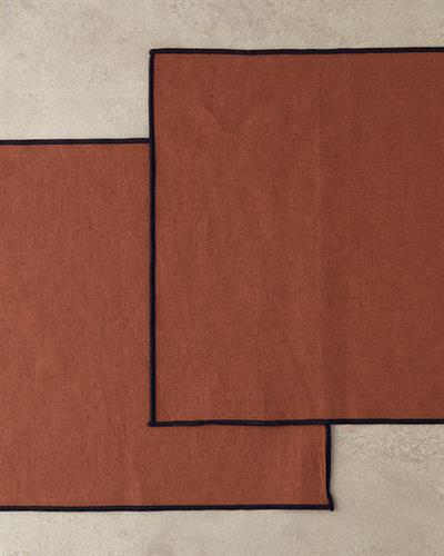 Салфетка за Гости 2 комплект Памучен 35x35 cm Теракота