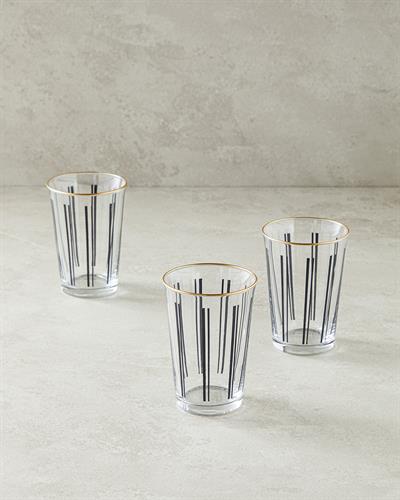 Modern Lines Чаша 3 бр. Стъкло 290 мл Черен