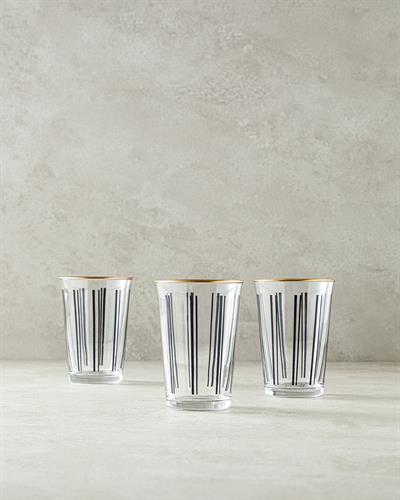 Modern Lines Чаша 3 бр. Стъкло 290 мл Черен