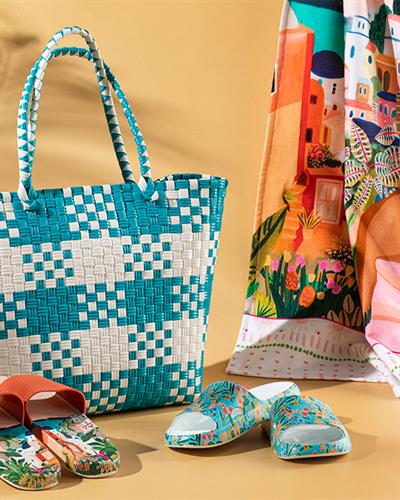 Modern Patch Чанта Тюркоаз, 34*14*32 Cm