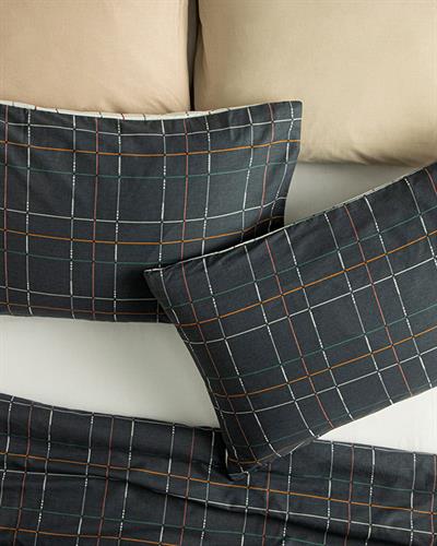 Modern Plaid Калъфка За Възглавница 2 бр. Памучен 50x70 см Сив