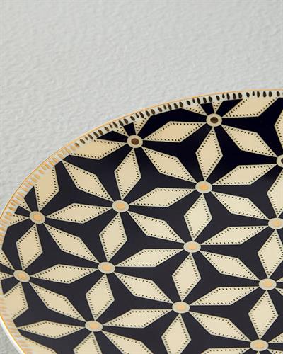 Modern Sense Чиния За Торта Костен порцелан 20 см Черен