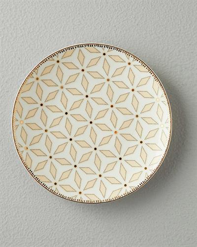 Modern Sense Чиния За Торта Костен порцелан 20 см Бял