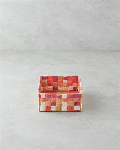 Modern Square Кошница Хартиено влакно 18x18x8см Оранжев