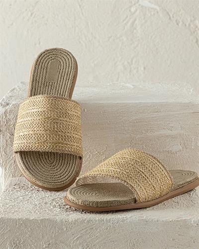 Modern Straw Women Sandals 37 Natural