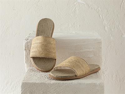 Modern Straw Women Sandals 38 Natural
