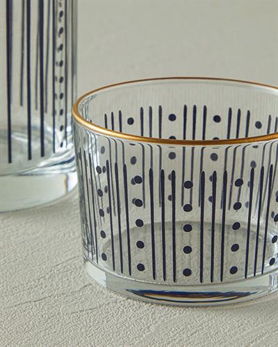 Glass Bedside Water Bottle 700 ml Black