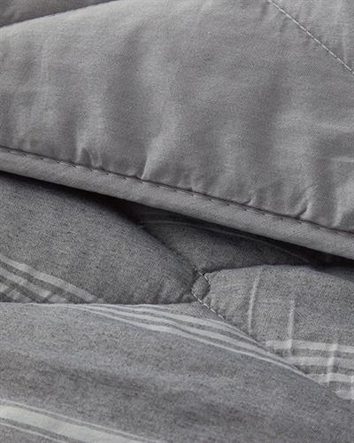 Modern Stripe Комплект За Сън Единичен Полипамук 155x215 см Антрацит