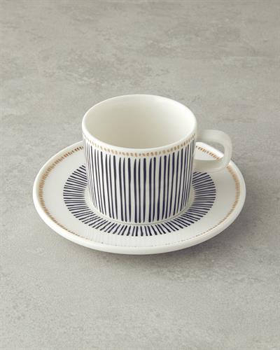 Modern Touch Сервиз За Чай 4 части за 2 души Костен порцелан 200 мл Черен