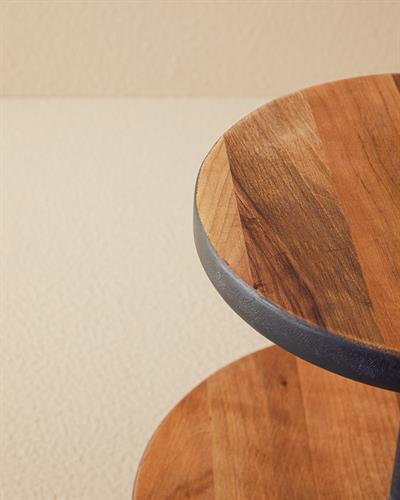 Modern Wood Етажен Поднос За Сладки На 2 нива Орех 28 см Brown