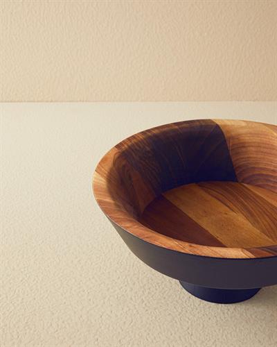 Modern Wood Плато За Предястия С крака Орех 28 см Brown