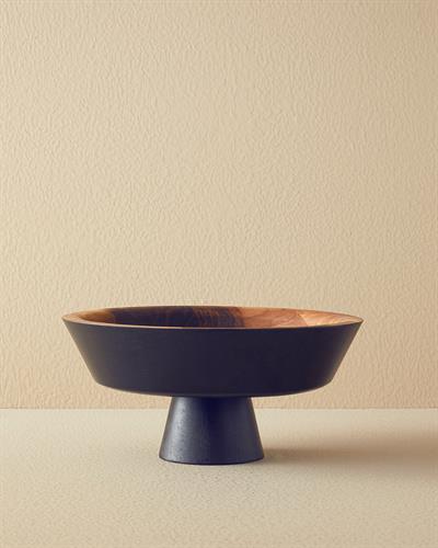 Modern Wood Плато За Предястия С крака Орех 28 см Brown