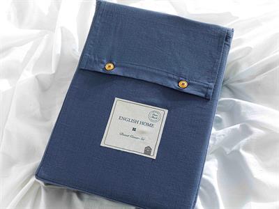 Moderna СПАЛНО БЕЛЬО КОМПЛЕ Двоен Düz Flamlı 200x220 cm Dark Blue