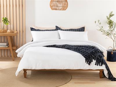 Moderna СПАЛНО БЕЛЬО КОМПЛЕ Двоен Düz Flamlı 200x220 cm White