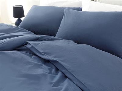 Moderna СПАЛНО БЕЛЬО КОМПЛЕ super king size Düz Flamlı 260x220 cm Dark Blue