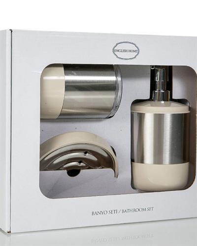 Modest Комплект За Баня 3 бр. 6,5x18 cm+6,5x11 cm+13x13 cm Кремав