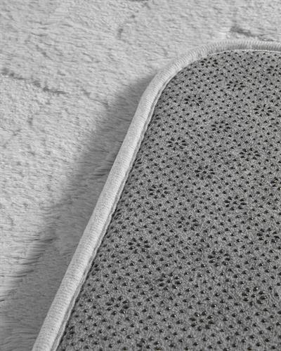 Modest Grid Комплект Постелки За Баня Rabbit Плюш 50x80см+40x50см Сив