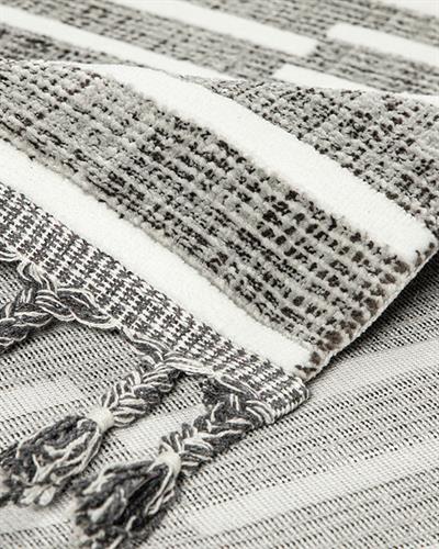 Modest Line Weaved Carpet 80x150 cm Gray