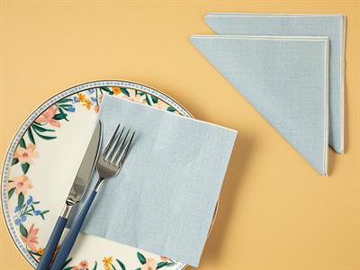 Moire Хартийни Салфетки 20 Бр., Хартия, Синьо, 33 X 33 Cm