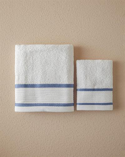 Moka Комплект Хавлия За Лице Памучен, Екрю-Индиго, 0