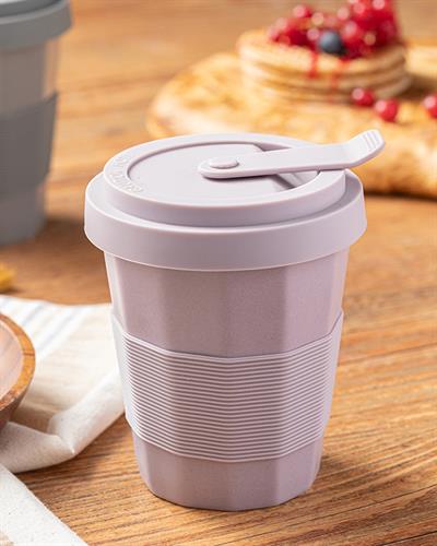 Molto Чаша Със Силиконов Капак, New Bone China, Люляк., 325 Ml