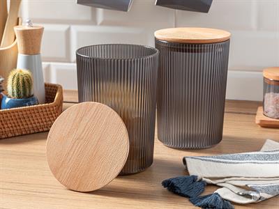 Mona Кутия За Съхранение 2Бр., Пластмасов, Пушен, 1500 Ml