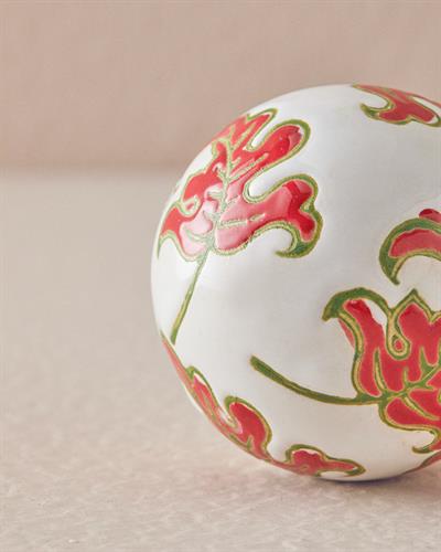 Moneta Декоративен Предмет Порцелан, Червено-Бяло, 6 Cm