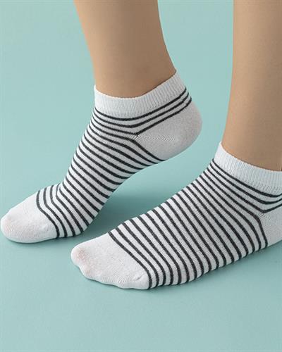 Moniz Чорапи Дамски 5 Бр., Памучен Полиестер, Черно-Бяло-Сиво, 36-40