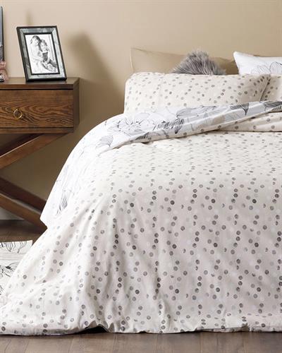 Monochrome Комплект Спално Бель Единичен Размер, Памучен, Черно Бяло, 160 X 220 Cm