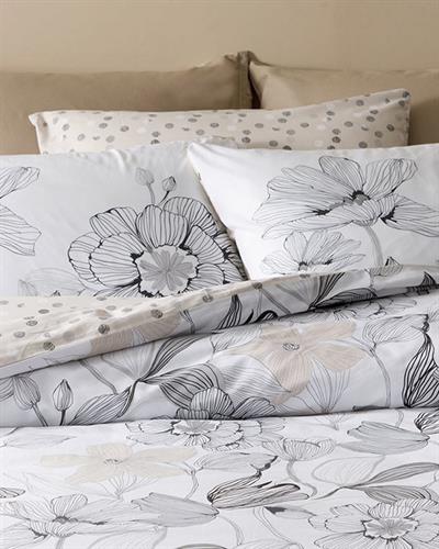 Monochrome Комплект Спално Бель Единичен Размер, Памучен, Черно Бяло, 160 X 220 Cm